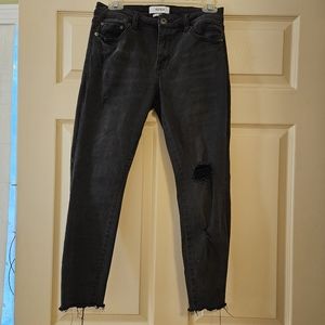 Pistola Reg/Mid Rise stretch skinny ankle jeans Distressed black size 29